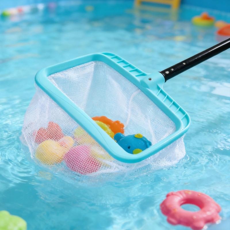 Leaves Rakes Meshes Frame Net Skimmer Cleaner Swimming Pool Spa Tool with Comfortable Ergonomic Handle
