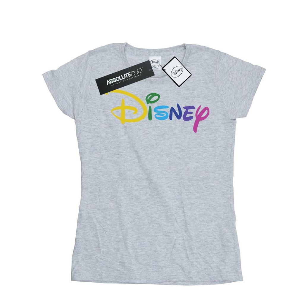Disney Womens/Ladies Color Logo Cotton T-Shirt
