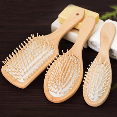 1PC Holz Kamm Gesunde Paddle Kissen Haarausfall Massage Haarbürste Kamm Kopfhaut Haarpflege Gesunde kamm