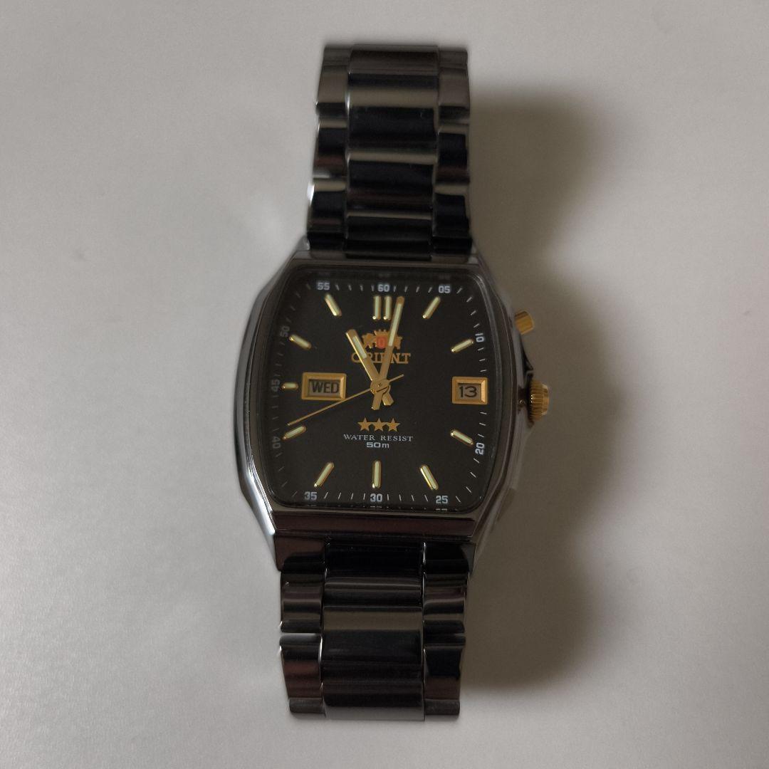 Orient Three Star Square Automatic Working Item Good Condition!