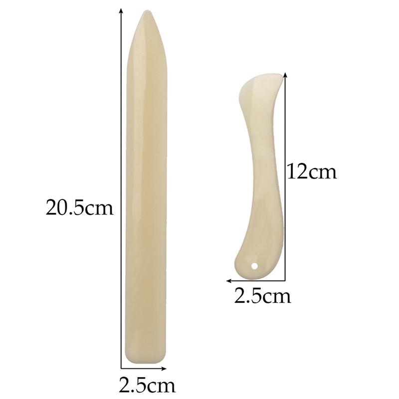 2 szt. narzędzi do rękodzieła z kości, do składania i bigowania skóry, do papieru