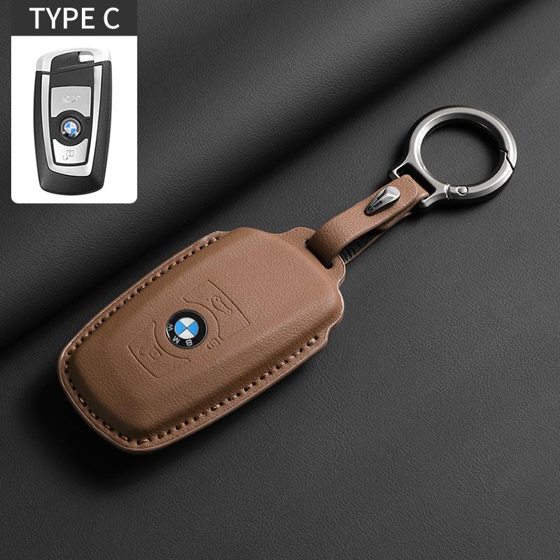 Soft Leather Car Key Case Full Cover Shell For BMW 1 2 3 4 5 6 Series X1 X3 X4 X5 X6 F36 F25 F26 F30 F34 F10 F07 F20 Z10 F15 F16 HF5NS