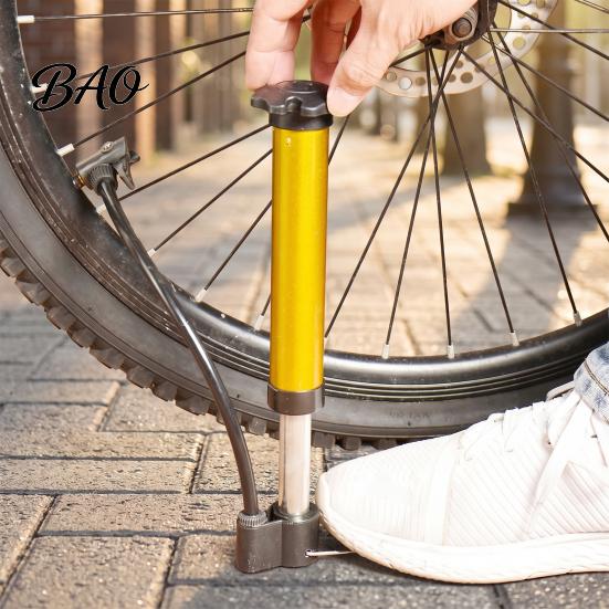 Aluminum Alloy Tire Inflator Mini High Pressure Bike Pump, Portable Air Pump with Foldable Pedal, for Road Mountain Bicycle Motorbike Motorcycle