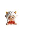 Resin Year of The Goat Ornament Cute Design Mascot Ornament Zodiac Figurines  Spring Festival
