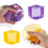 Transparent Stress Cube Clear Squeeze Toy Anxiety Relief Sugar Ball Sensory Portable Soft Stretchy Ice Pinch Party Favors