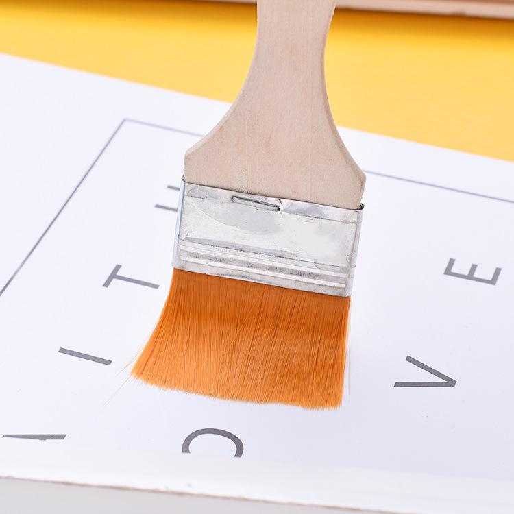 Nylon Oil Painting & Barbecue Brush Set: Pig Bristle Small Brush, Glue Brush, Dusting Brush, Paint Brush.
