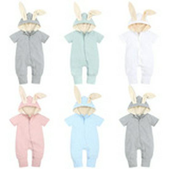 Korean Style Sleeveless Bamboo Infant Romper - Solid Color Summer Baby Onesie