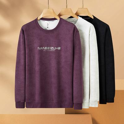 Men's Spring Crew Neck Long Sleeve T-Shirt New Loose Versatile Top