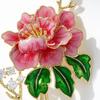 Bo Xin Yun Elegant Enamel Peony Brooch - Stylish Luxury Fashion Accessory