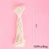 100Pcs Plastic Tag String Gold Silver Polyester Cotton Rope Christmas Tree Hang Tag Cord Fasteners Xmas Noel Navidad Natal