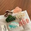 Geometry Fresh Acetate Hair Claw Sweet Hair Clip Retro Cloud Shape Shark Clip  Travel