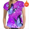 Summer T-shirts Butterfly 3d Print Streetwear Women's Casual Fashion Oversized O-neck T Shirt Y2k Female Girl Tops Tees Clothing