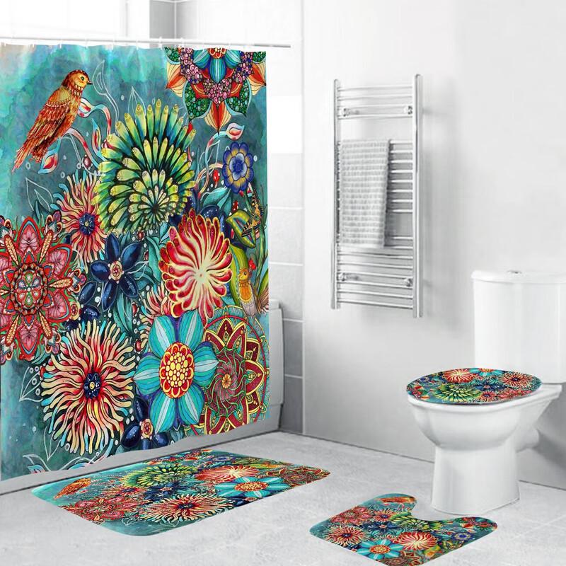 CHUSE Bohemian 3D Print Shower Curtain