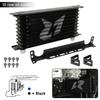 AN10 10-reihiger Aluminium-Ölkühler mit 262mm Montagehalterungs-Kit Trust Typ 7/8"-14 UNF Zubehör für Fahrzeuge Schwarz/Blau