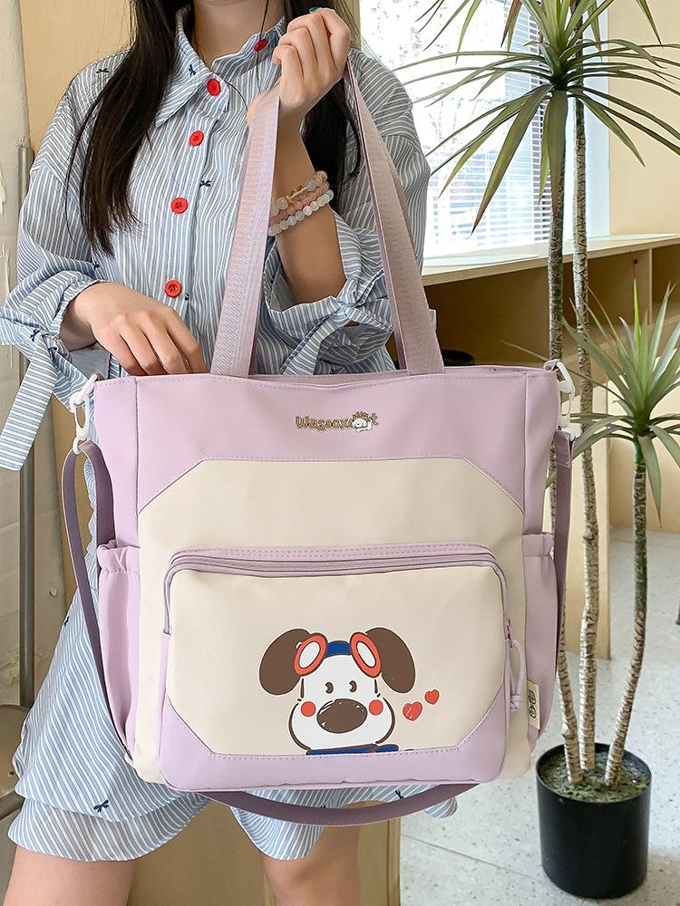 Autumn Cartoon Puppy Ears Single Shoulder Women's Bag - Large Capacity for Students