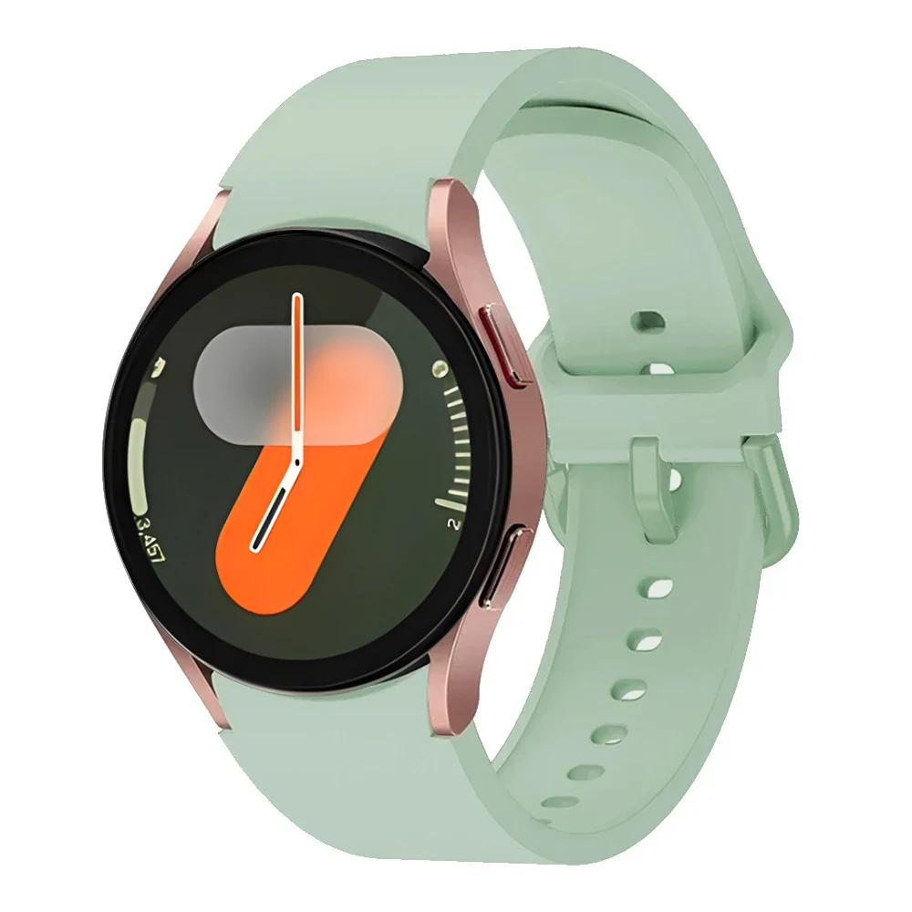 Oryginalny Silikonowy Pasek Do Samsung Galaxy Watch 7/6/5/4 44mm 40mm 5 Pro Sportowa Bransoleta Galaxy Watch 6 4 Classic 47mm 43mm Pasek
