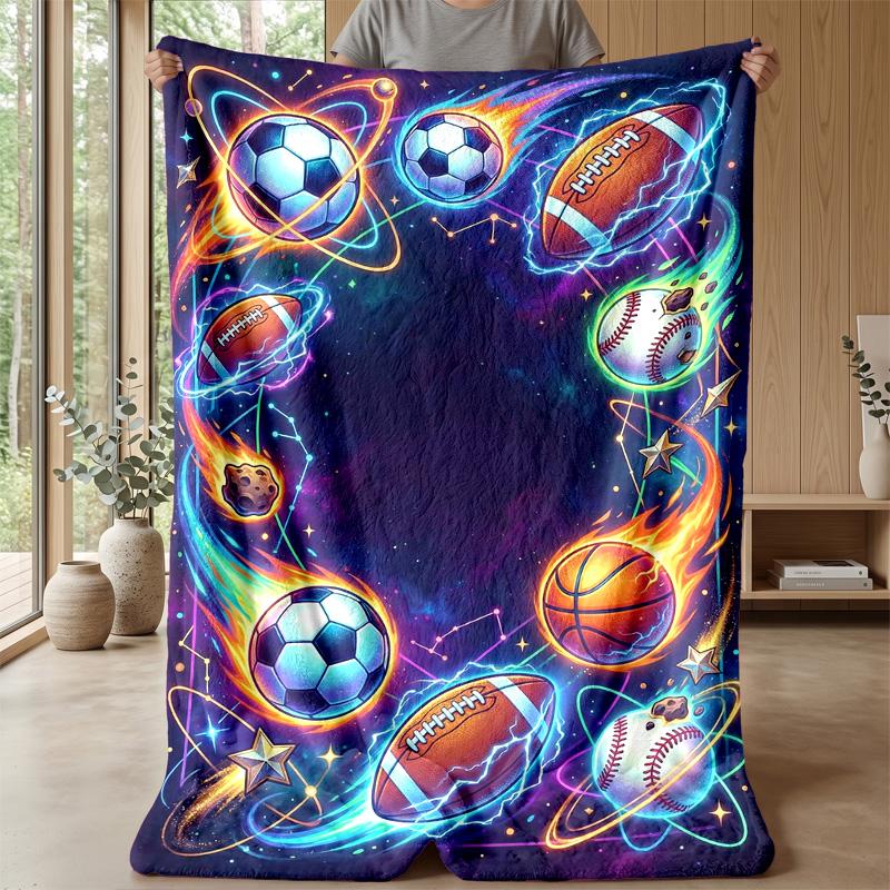 Sports in Flames and Ice 2 Theme blanket Lightweight Warm Flannel Blanket Decorative Throw Blanket for Home Decoration
