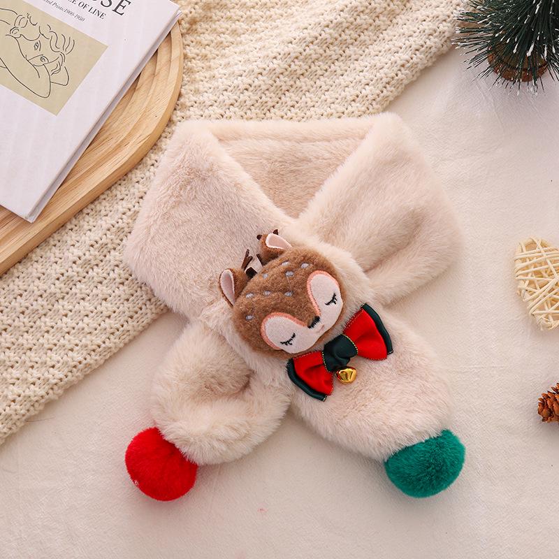 Weihnachts-Schlauchschal: Plüsch-Winter-Nackenwärmer für Säuglinge, Kleinkinder, Jungen & Mädchen