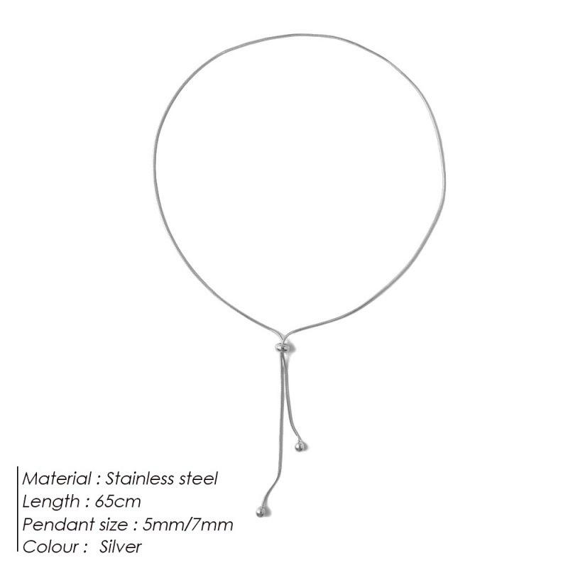 

St. Delan Fashionable Titanium Steel Snake Chain Necklace - Elegant, Versatile Round Design for Sweaters.