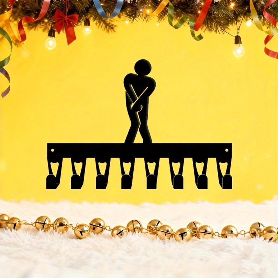 Minimalistischer Schlüsselhalter Metall Wanddeko 8 Haken Rustikales Eisen Geschenk