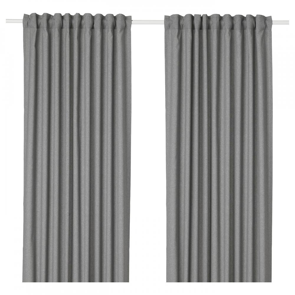 

IKEA HANNALENA Blackout curtains, 1 pair gray 145x250 cm