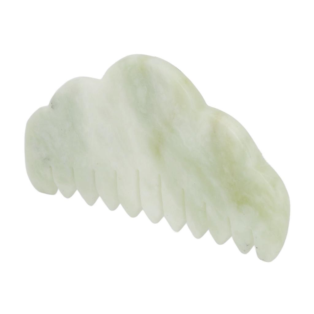 Natur Jadekamm Kopfhautmassagegerät Werkzeug Gesundheitswesen Kahlheitsresistenz Guasha Kamm