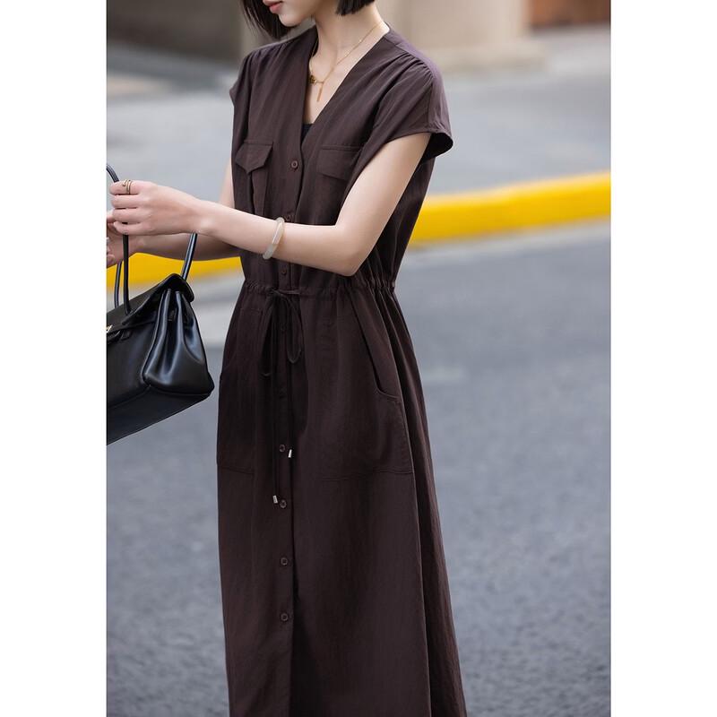 Elegant V-Neck Cap Sleeve Summer Dress