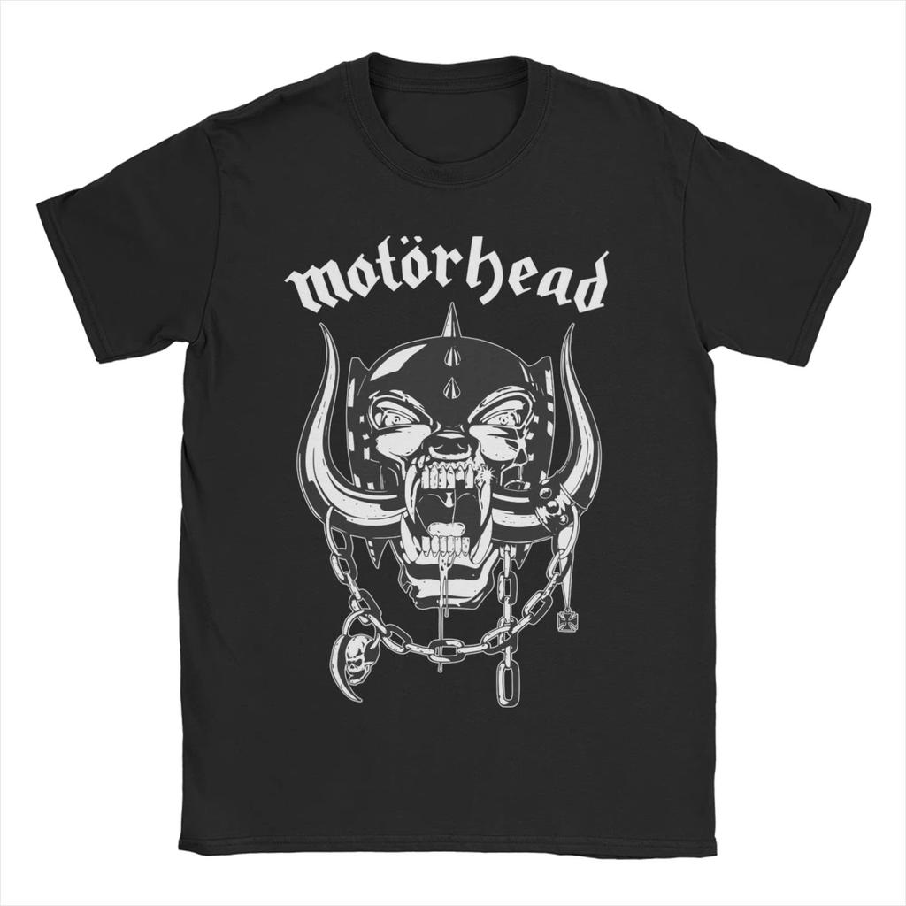 Męska Damska Koszulka Bawełniana Heavy Metal Motorhead Band Zabawna Koszulka z Krótkim Rękawem z Okrągłym Dekoltem Koszulki z Nadrukiem