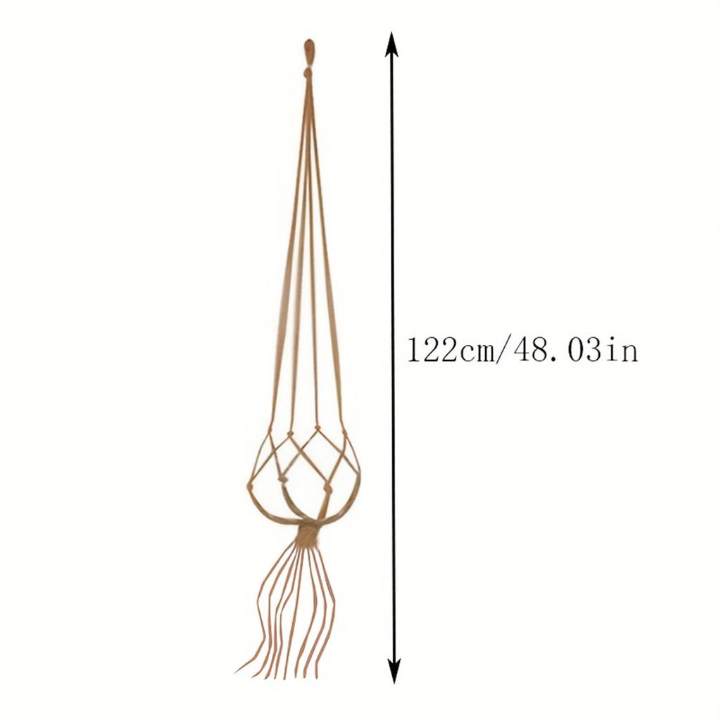 1Pc Vintage Decor Hanging Flower Pots Holder Hanging Basket Flower Pot Net Basket Sling Cotton Rope Garden Decoration Macrame Plant Hanger