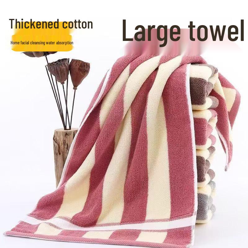 Thickened Pure Cotton Towel - Soft, Absorbent, Lint-Free, Ideal for Adults