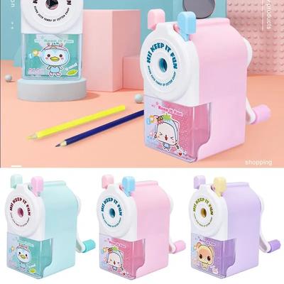 Cute Cartoon Animal Pencil Sharpener - Hand-Cranked Mechanical Tool, Anti-Sticking Lead, Auto-Lead Feed, Ideal School Supply & K