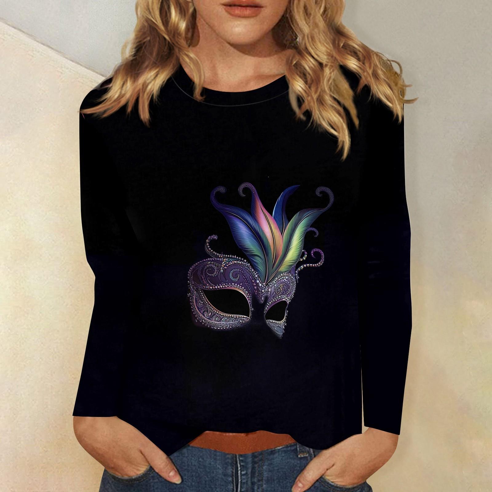 

Рубашки с длинным рукавом для женщин, милые футболки с графическим принтом, блузки, повседневные базовые топы больших размеров, пуловеры XXXXXL