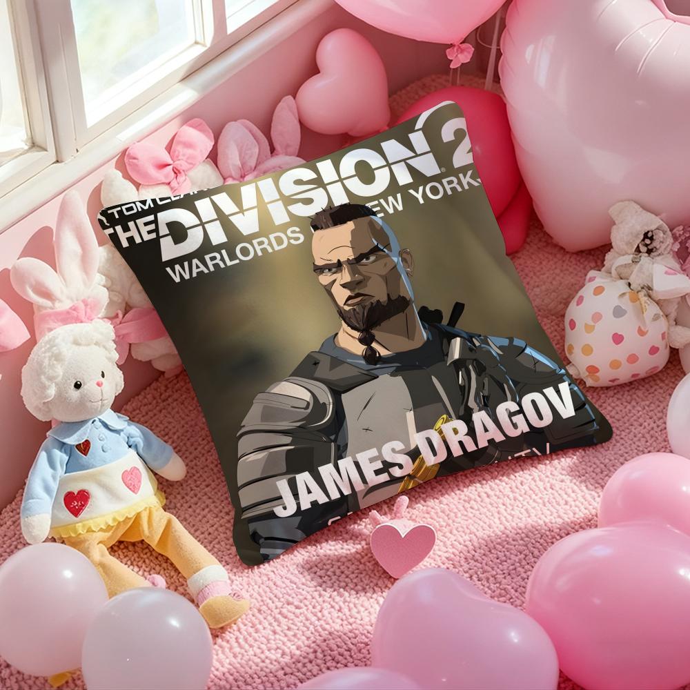 Игровой Tom Clancy s The Division 2 Наволочка с принтом для декора гостиной, дивана и спальни 12x12Inch