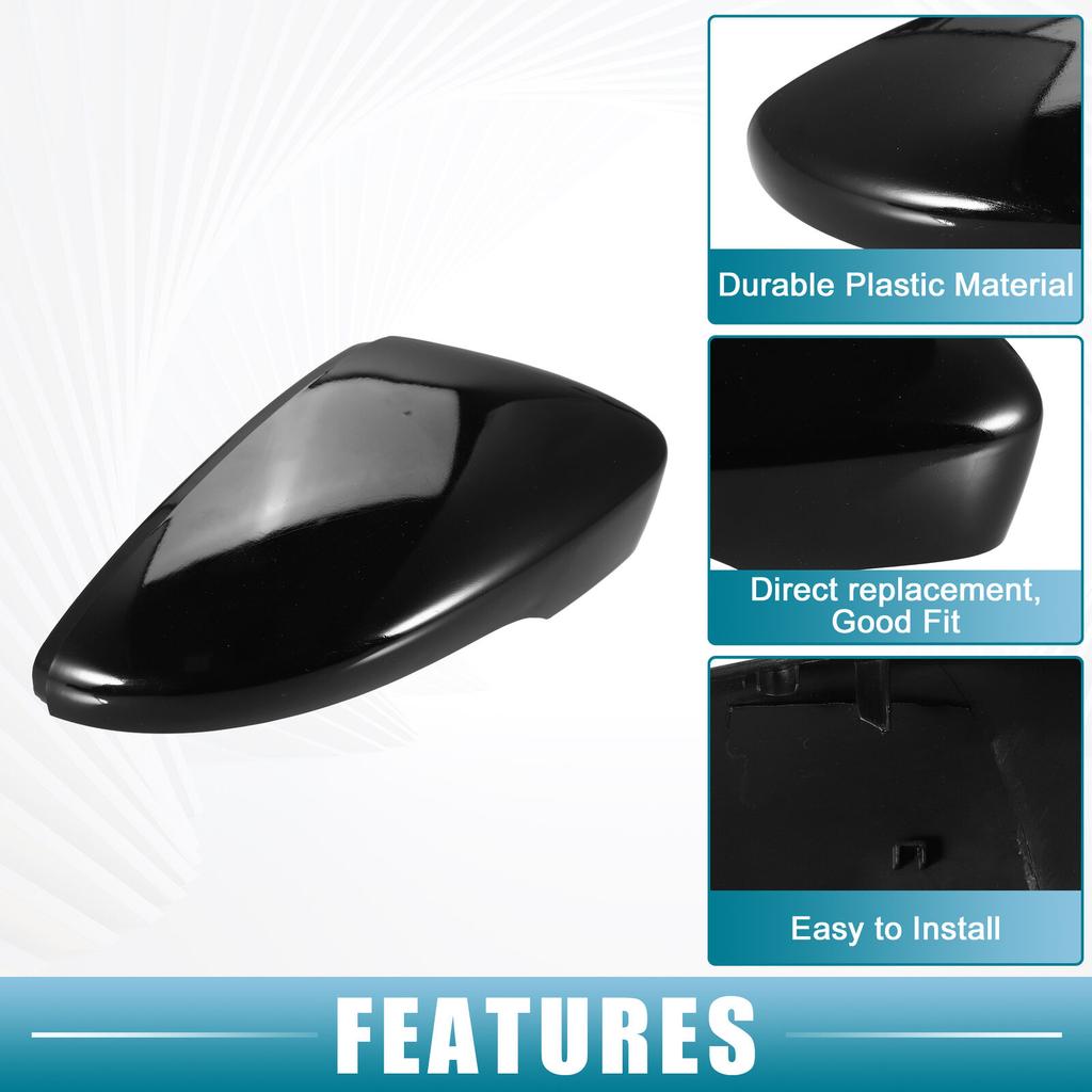 Kolip 1 Pair Rearview Mirror Cover Cap, Door Wing Mirror Outside Housing Protector Compatible For CC 2010-2016 MK7 B7