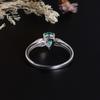 Schlichtes klassisches Design, erstellt mit birnenförmigem 5*7mm Smaragd Nano Ring aus 925 Sterlingsilber, feiner Schmuck für Frauen, für den täglichen Gebrauch