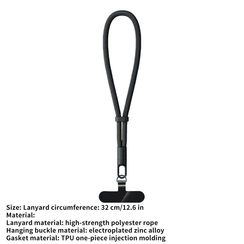 Lanière de téléphone universelle avec clip Améliorée Anti-chute Rotation à 360° Sangle réglable pour le cou/porté en bandoulière pour tous les étuis de téléphone