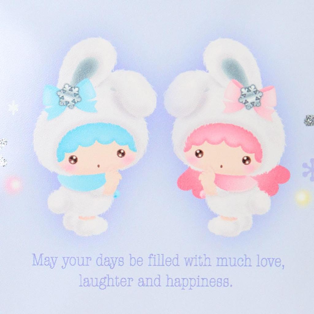 Sanrio Sweets Pouch Little Twin Stars Kiki Lala Christmas Gift 248321 & (Snow Rabbit)