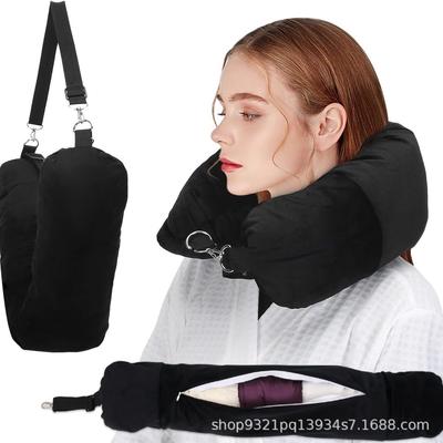 Travel U-shaped Pillow: Soft Plush, Multifunctional Pillowcase, Fill with Clothes for Easy Packing