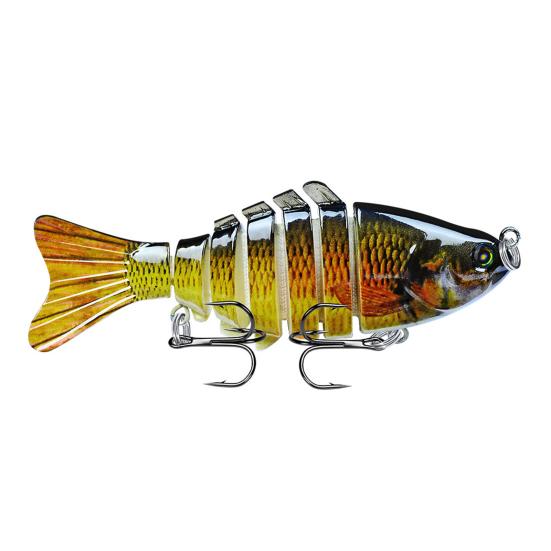 

Yousheng 1/3/5Pcs 10CM/15.5G Bionic Multi-Jointed Fishing Lure Long Casting 7-Section Swimbait Hard Artificial Bait Freshwater Saltwater Fishing A