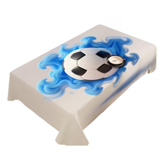 Soccer Tablecloth for Birthday Party Decoration, Soccer Ball Field Rectangle Table Cover for Dining Room, Game Day Sports Party Supplies