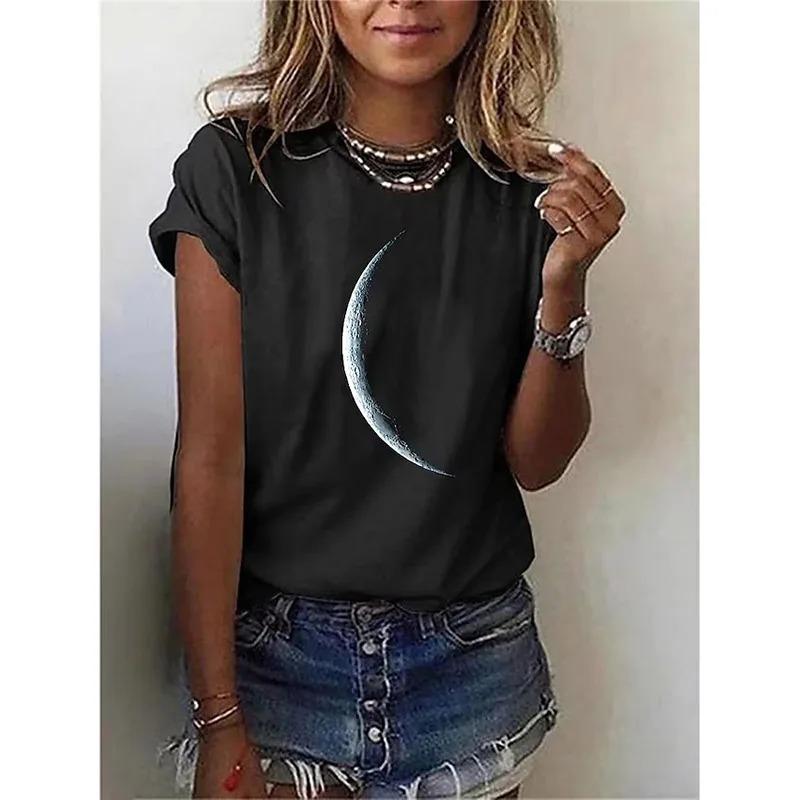 Summer Retro Women's T-shirt Red Heart Fashion 3D Printing Short-sleeved Casual Street Sports O Collar Ladies Shirt