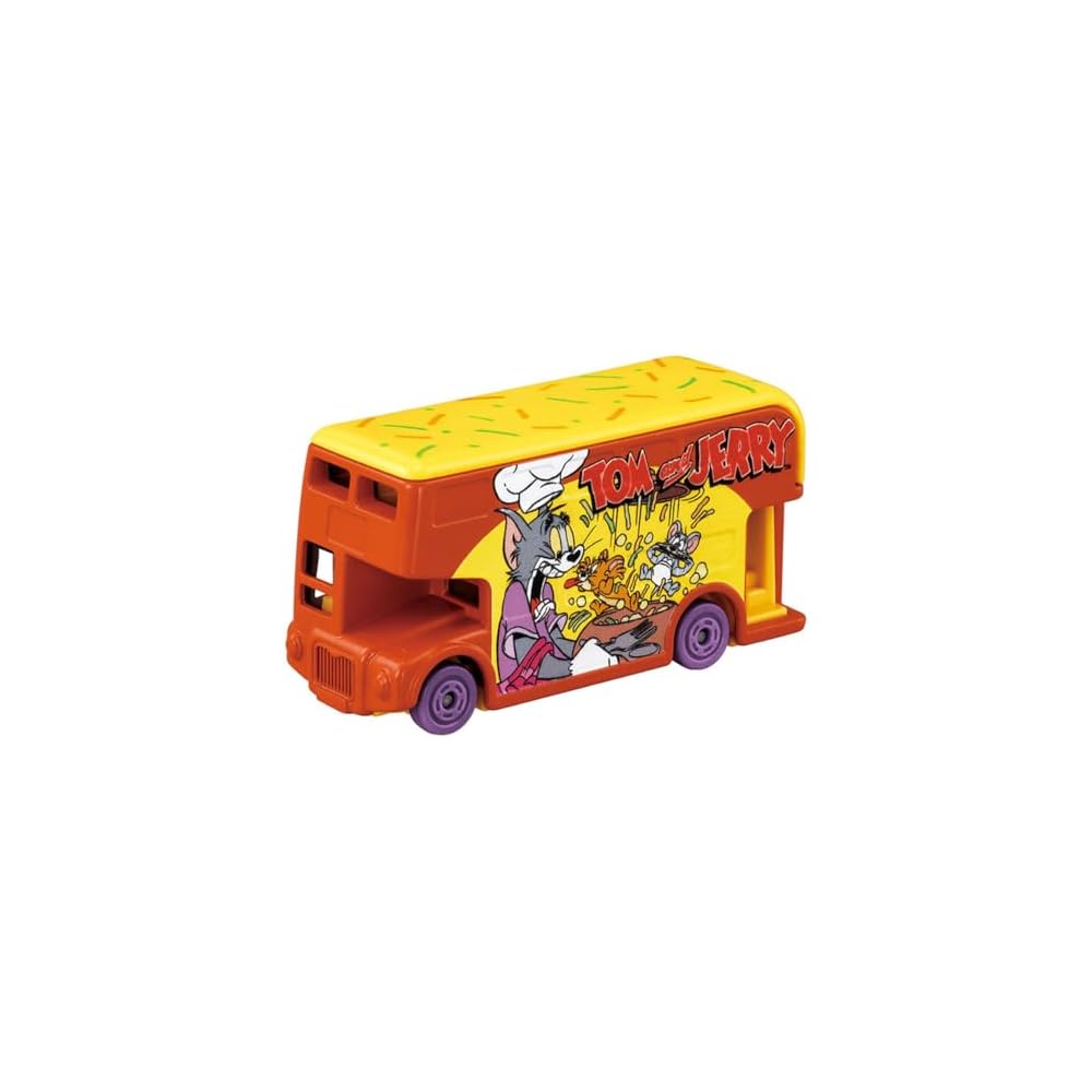 Takara Tomy Tomica Dream Tomica SP Tom and Jerry Wrapped Bus Orange Toy Car for Ages 3 and Up