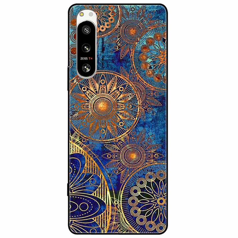 For Sony Xperia 5 IV / 1 IV Case 10IV Soft Silicone Flower Phone Back Cases For Sony Xperia 10 IV V Cover 5IV TPU Bumpers 10V