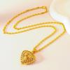 Vietnamese Gold Heart Necklace for Women - Fashion Jewelry Hollow Heart Pendant