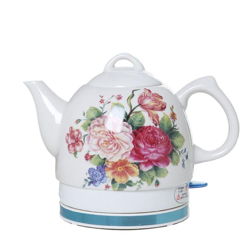Blue & White Porcelain Electric Kettle: Large Capacity, Automatic Power-Off, Perfect for Home Tea Boiling.