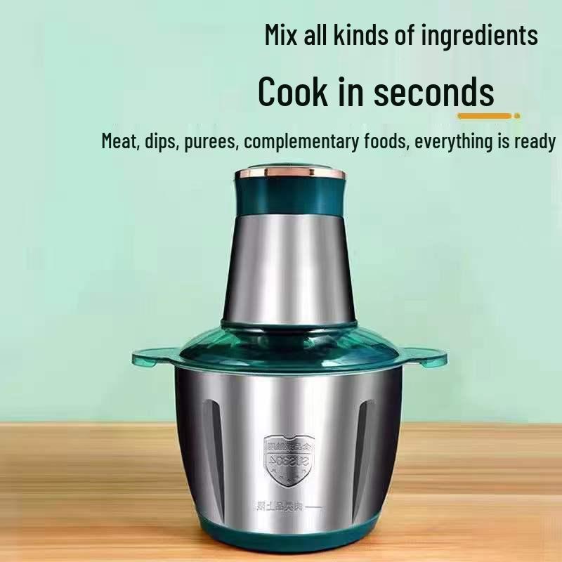 Large Capacity Stainless Steel Electric Meat Grinder & Food Processor