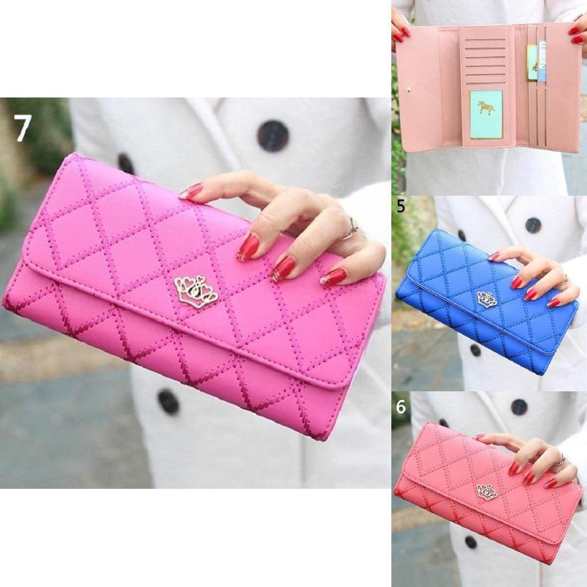 Versatile Lady Faux Pu Leather Long Purse Clutch Card Wallet Perfect For Any Occasion