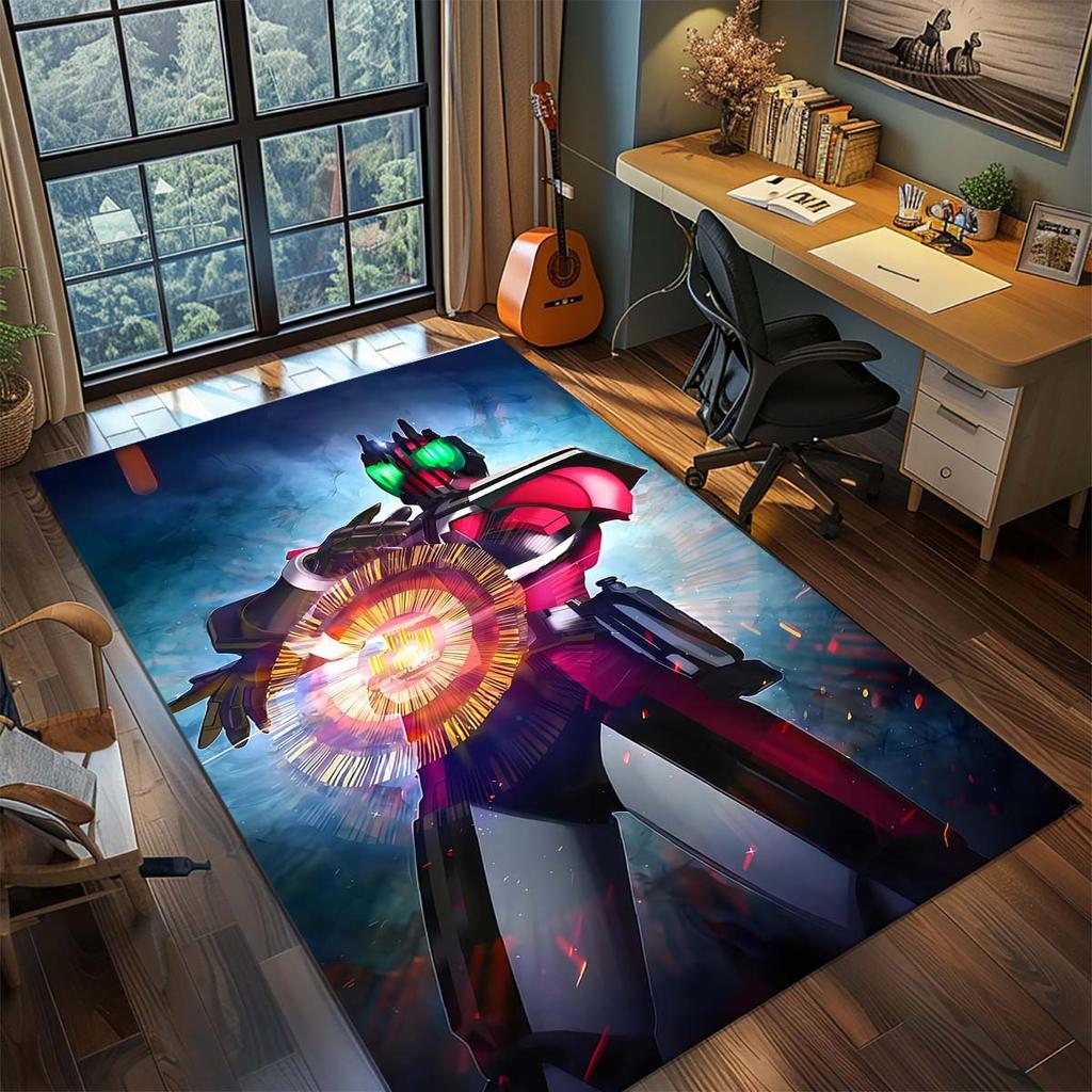Kamen Rider Area Carpet for Living Room Bedroom Home Decor Cool Movie Mat Floor Mat