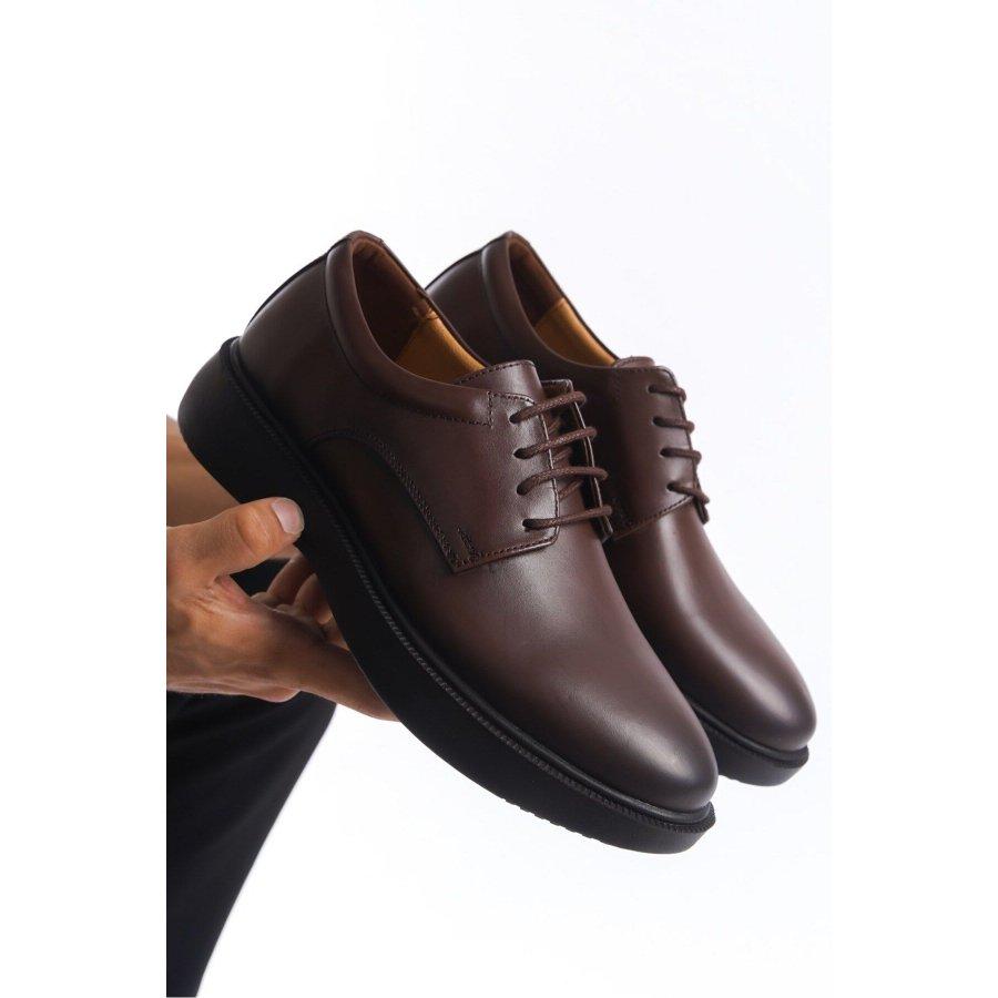 Men's Genuine Leather Thick Sole Lace-up Casual Stylish Shoes