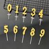 Gold Number Candles for Birthday Cake: Individually Bagged Cake Toppers for Children's First Birthday Decorations